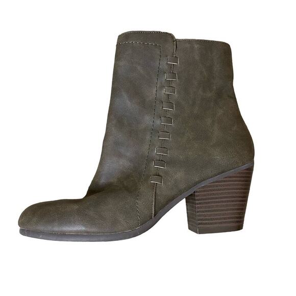 Aerosoles Women's Vitality Boot Faux Leather ankle booties memory foam SZ 10 tan - Picture 2 of 10